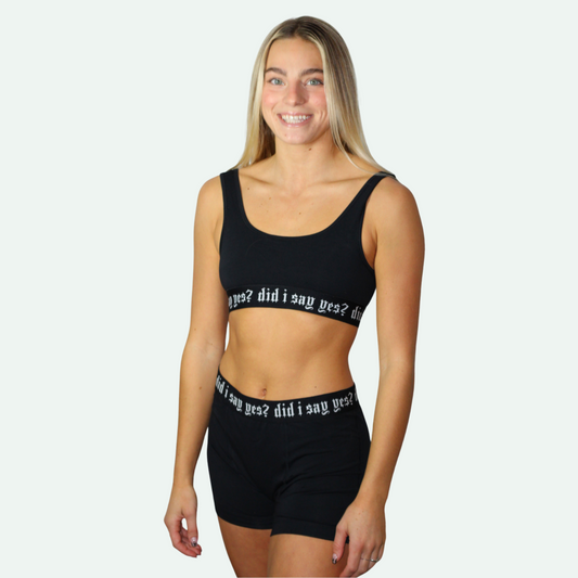 "Did I Say Yes?" Bra and UNISEX Boxer Brief Set