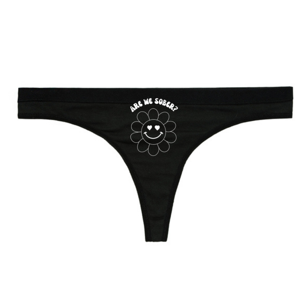 "FOR DAISY" BLACK THONG 6 PACK