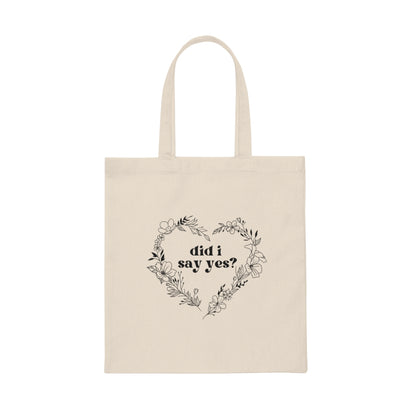 Consent Flower Canvas Tote Bag