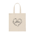 Consent Flower Canvas Tote Bag