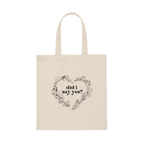 Consent Flower Canvas Tote Bag