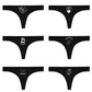 "CLASSIC CONSENT" BLACK THONG 6 PACK