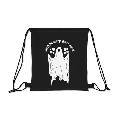Consent Ghost Guy Outdoor Drawstring Bag