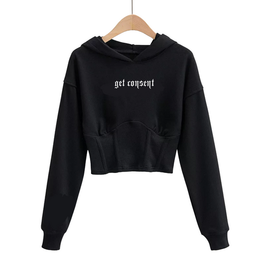 "Get Consent" Corset Hoodie