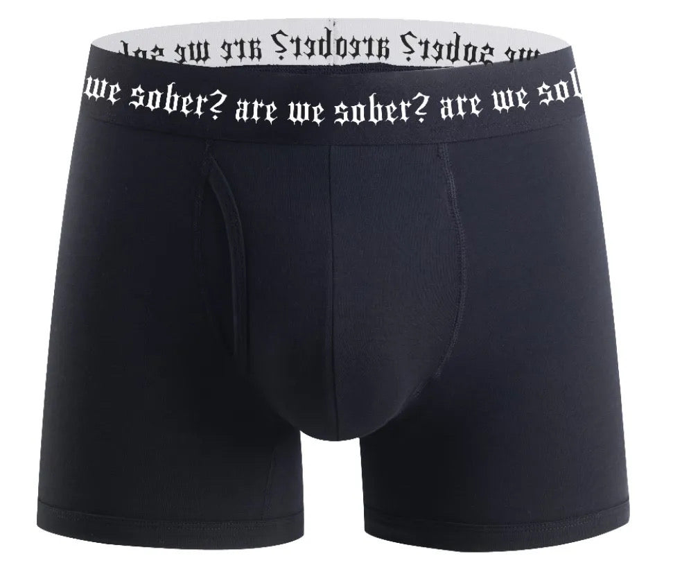 "are we sober?"  Mens Boxer Brief