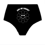 "FOR DAISY" BLACK HIGH WAISTED THONG SPANDEX BLEND 6 PACK