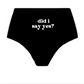 "BASICS" BLACK HIGH WAISTED THONG SPANDEX BLEND 6 PACK