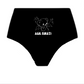 "BEST SELLERS" BLACK HIGH WAISTED THONG SPANDEX BLEND 6 PACK