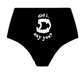 "BEST SELLERS" BLACK HIGH WAISTED THONG SPANDEX BLEND 6 PACK