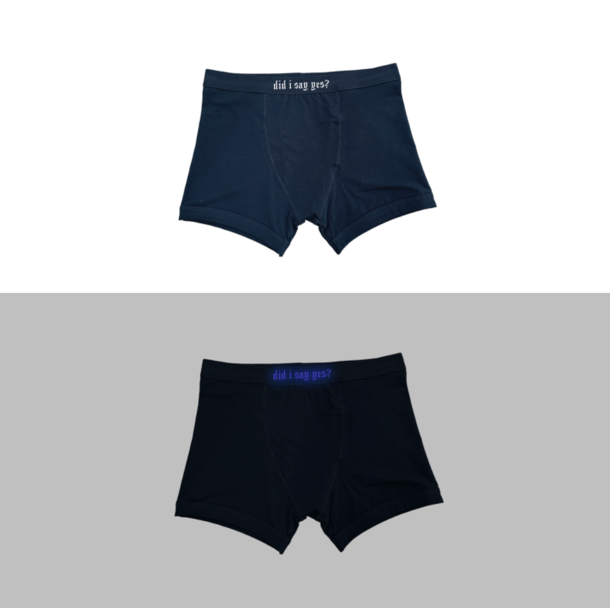 Glow In The Dark "Did I Say Yes?"  UNISEX Boxer Brief