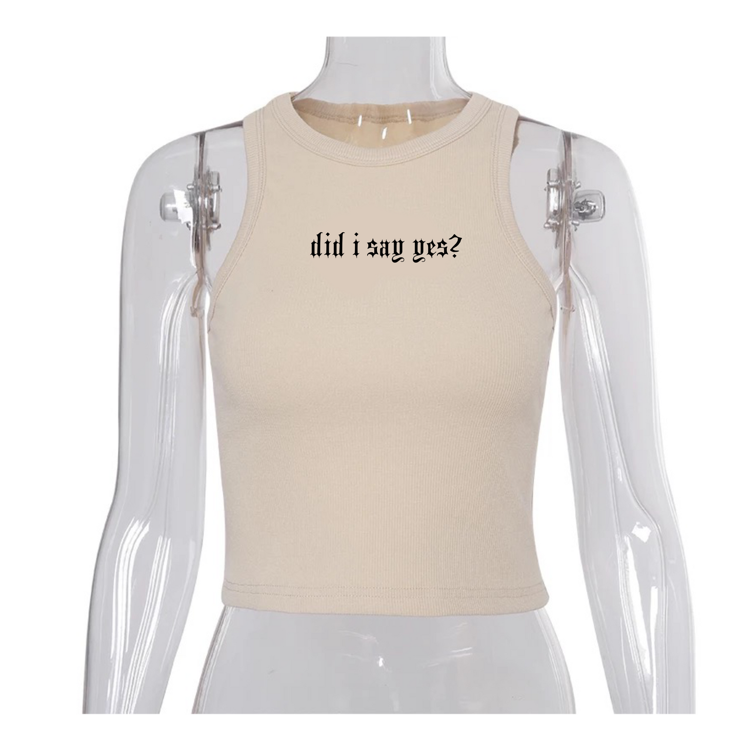 "Did I Say Yes?" Cropped Tank