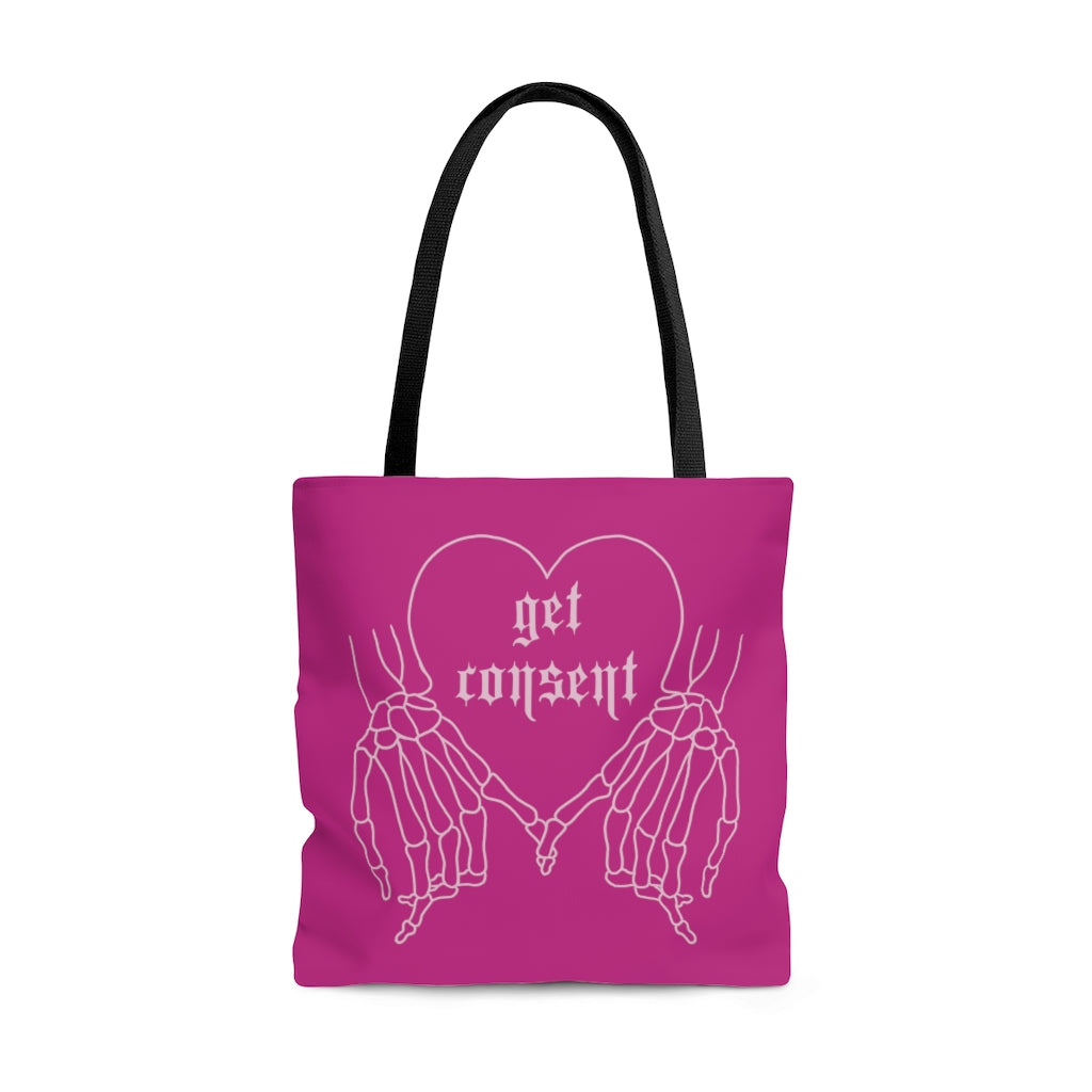 Get Consent Purple Tote Bag