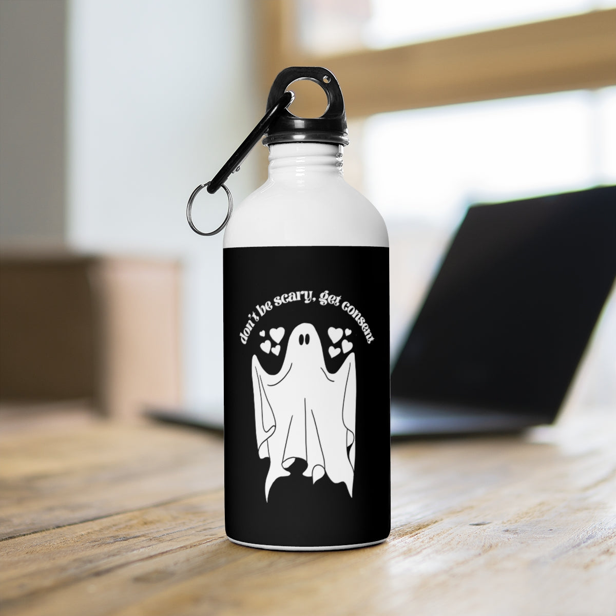 Consent Ghost Guy Stainless Steel Water Bottle