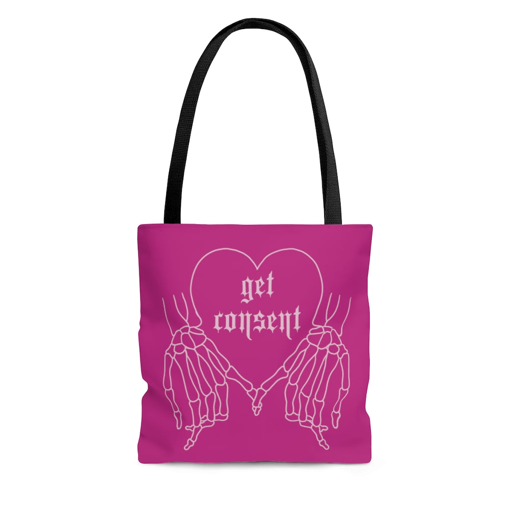 Get Consent Purple Tote Bag